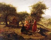 Jerome B Thompson Apple Gathering oil painting reproduction